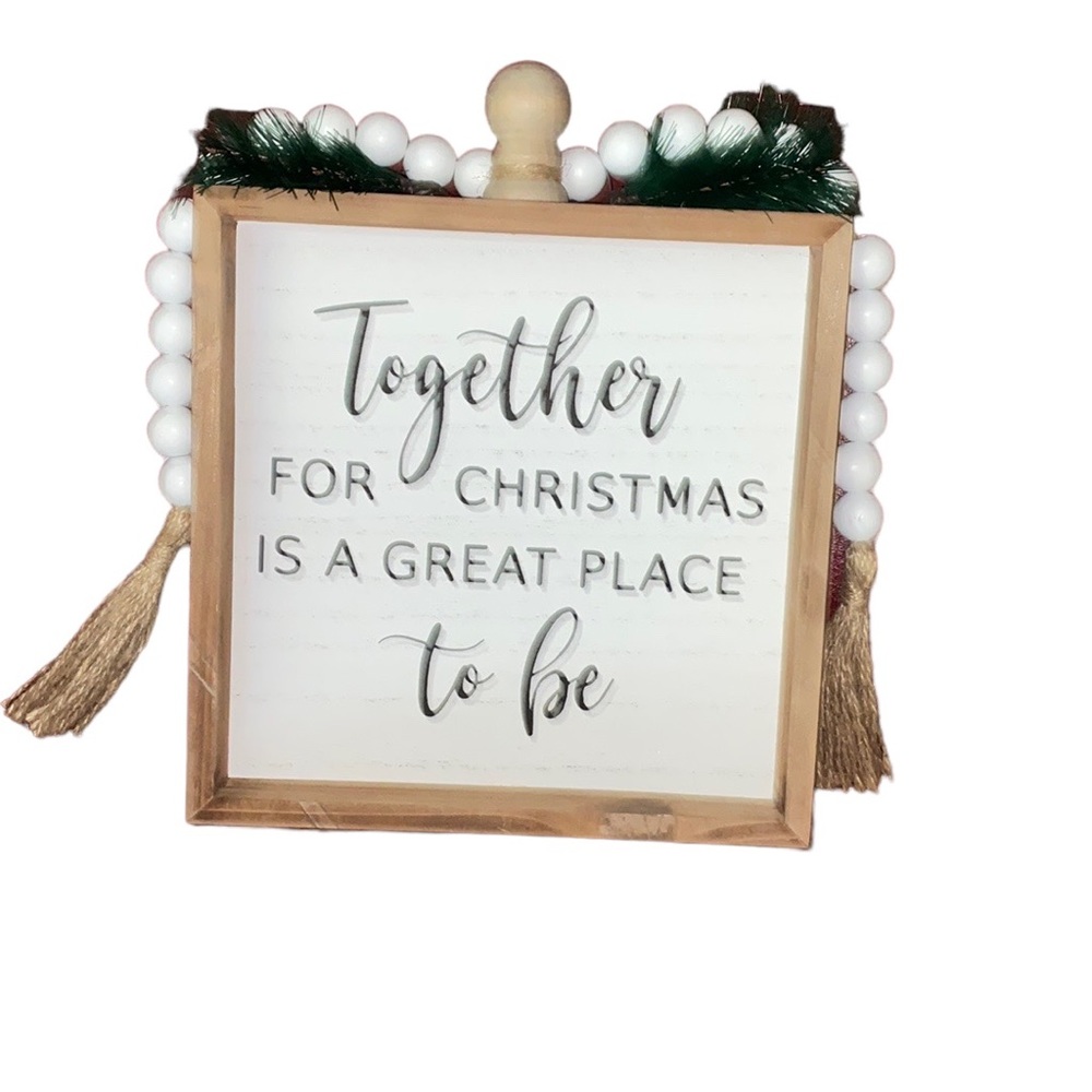 NEW together for Christmas wooden farmhouse sign - Picture 2 of 11